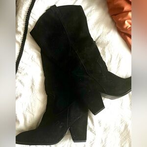 JUSTFAB Maybelle Black Western Cowboy Boot Size 11